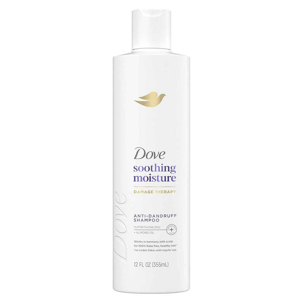 Dove Soothing Moisture Anti Dandruff Shampoo for Flake Free Healthy Hair 12Oz (355ml)